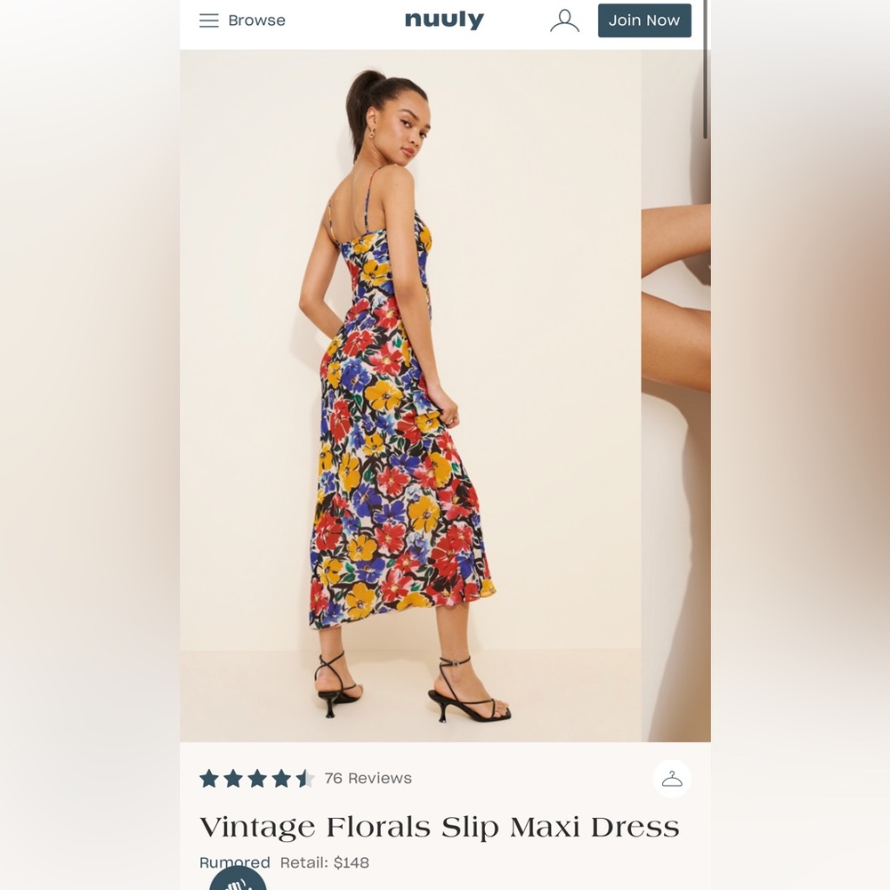 Vintage Florals Slip Maxi Dress - Rumored